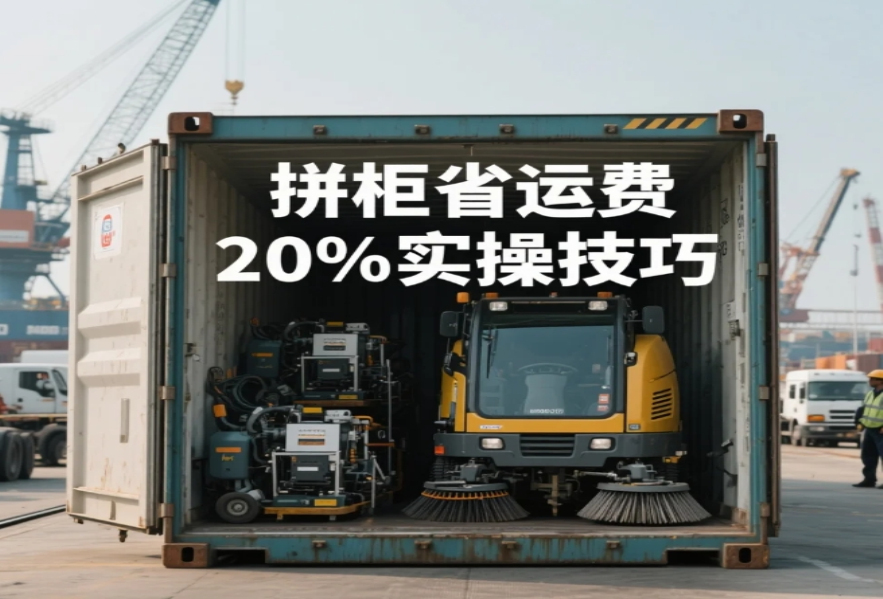 清掃車出口美國想省20%運費？拼柜+港口選擇有訣竅！